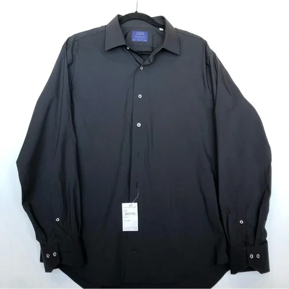 NWT Lorenzo Uomo long sleeve performance stretch trim fit shirt 17.5 X 34/35 - Picture 4 of 4